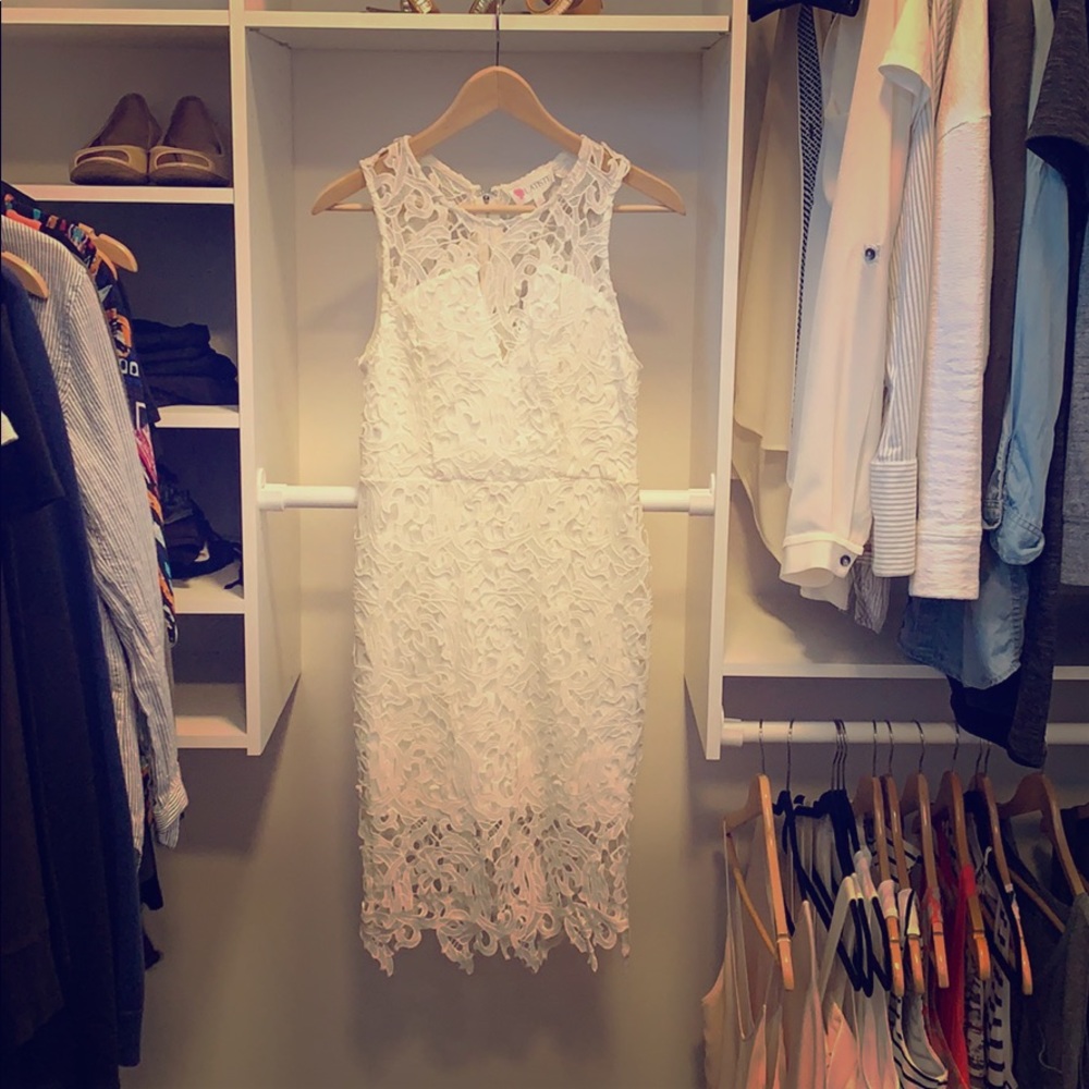 White cocktail dress